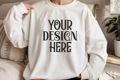 White Gildan 18000 Sweatshirt Model Mockups Product Image 1