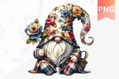 Floral Gnome Sublimation - Clipart PNG Bundle Product Image 4