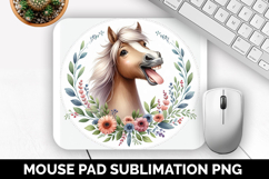 Horse, Cute Animal Mouse Pad PNG, Animal Lover Gift Product Image 1