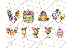 Summerween Tropical Treats Clipart PNG, Halloween Desserts Product Image 6
