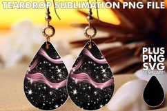 Elegance in the Cosmos: Teardrop Sublimation Charms Product Image 1