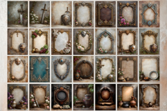 Medieval Fantasy Backgrounds and frames digital papers Product Image 5