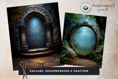 Medieval Fantasy Backgrounds and frames digital papers Product Image 6