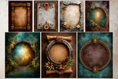Medieval Fantasy Backgrounds and frames digital papers Product Image 9
