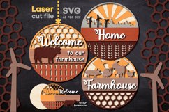 Farmhouse Bundle SVG laser cut files for Glowforge Product Image 1