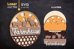 Farmhouse Bundle SVG laser cut files for Glowforge Product Image 3