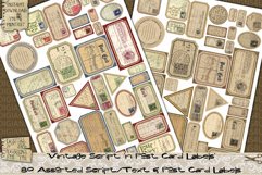 Printable labels | Script | Text | Post Cards | Labels Product Image 3