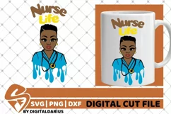 Nurse Life svg, Doctor svg, Black Woman svg, Stethoscope svg Product Image 2
