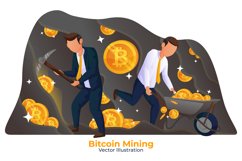 Bitcoin Mining - Vector Illustration Product Image 1