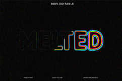 Editable MELTED Text Effect with Glowing and Distorted Product Image 1