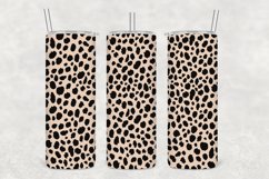 Latte Leopard Pattern Tumbler Sublimation Product Image 1