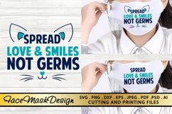 Mask SVG PNG EPS DXF Face Mask SVG Mask Design SVG Cut File Product Image 1