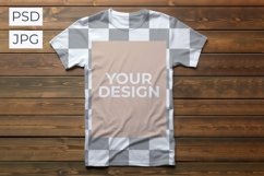 White pattern t-shirt mockup