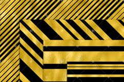 16 Black and Gold Seamless Striped Pattern Digital Papers Product Image 5