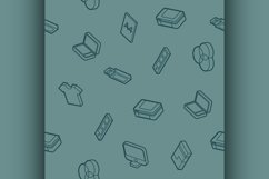 Polygraphy outline isometric pattern Product Image 1
