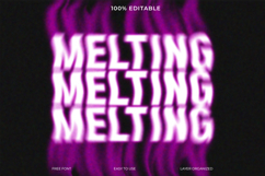 Editable Graphic Design Melting Text Effect in Purple Product Image 1