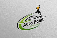 Car Painting Logo with Spray Gun and Sport Car Concept 2 Product Image 2