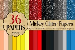 SALE OFF 432 Glitter Digital Paper, Princess Kid Party Paper Product Image 6
