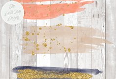 Watercolor Smears In Navy &amp; Blush Product Image 5