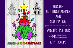 Peace Music Christmas - Nordic Gnome SVG cutting files Product Image 1