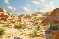 Serene desert landscape at sunset Product Image 1