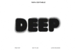 Editable graffiti-style DEEP text for graphic design Product Image 1