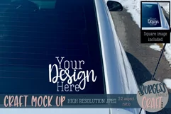 Rear car window Craft mock up |High Res JPEG Product Image 1
