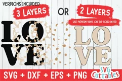Valentine's Day SVG | Love Leopard Print | Shirt Design Product Image 2