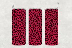 Magenta Leopard Pattern Tumbler Sublimation Product Image 1