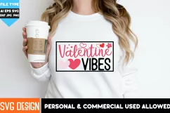 Valentine Vibes SVG - Valentine's Day SVG -Happy Valentine Product Image 2