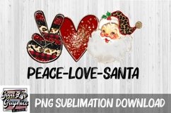 Peace Love Santa-Vintage Santa sublimation design Product Image 1