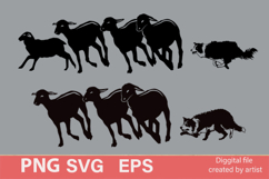 Shepherd dog SVG, silhouette of shepherd dog, Border Collie Product Image 1