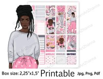 Weekend Home African American Sticker Box Size 2,25"x1,5" Product Image 4