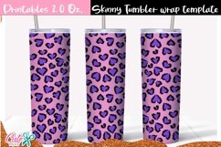 Leopard Valentines day 20 Oz. Skinny Tumbler wrap Product Image 1