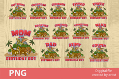Dinosaurs birthday boy png, birthday dinosaurs png, bundle Product Image 1