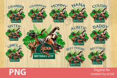 Dinosaurs birthday boy png, birthday dinosaurs png, bundle Product Image 1