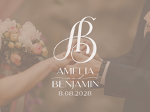 AB BA Wedding Monogram Logo | Elegant Initials Vector Product Image 2