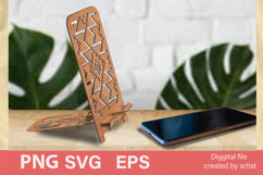 phone stand svg, stand geometric ornament svg, laser cut Product Image 1