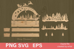 Christmas decoration svg, Christmas composition svg, laser Product Image 2