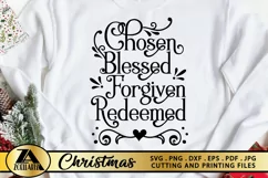 Christian SVG PNG EPS DXF Chosen SVG Blessed SVG Cut Files Product Image 1