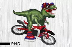 dinosaur png dinosaur on a motorcycle png sublimation Product Image 1