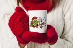Green Gnome PNG, Christmas Let it snow green gnome Product Image 3