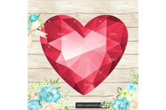 100 Heart Diamond Clip Arts, Love Valentine Clip Arts Product Image 2