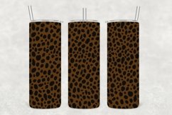 Mocha Leopard Pattern Tumbler Sublimation Product Image 1