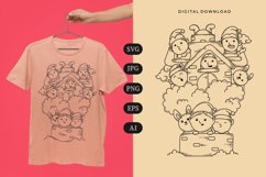 Elf Doodle T-shirt | SVG Product Image 1