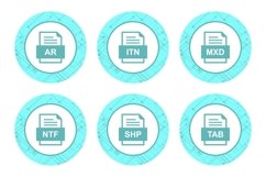 Set Of File Formats Icons Product Image 1