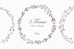 Hand drawn doodle wreaths. Floral frame Product Image 1