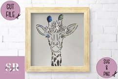3D Floral giraffe | Paper cutting | Giraffe SVG Product Image 6