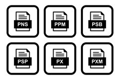 Set Of File Formats Icons Product Image 1