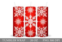 Snowflakes Tumbler Sublimation. Snowflakes Tumbler Design Product Image 1
